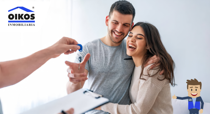 Pareja adquiriendo vivienda